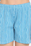Rosaline Disco Daze Knit Cotton Shorts Set - Starlight Blue — thumbnail 6
